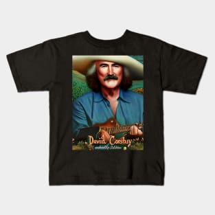 David Crosby vintage graphic design artwork Kids T-Shirt